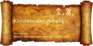 Kirchburger Margit névjegykártya