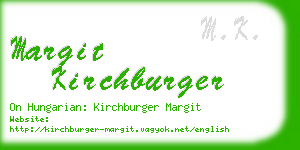 margit kirchburger business card